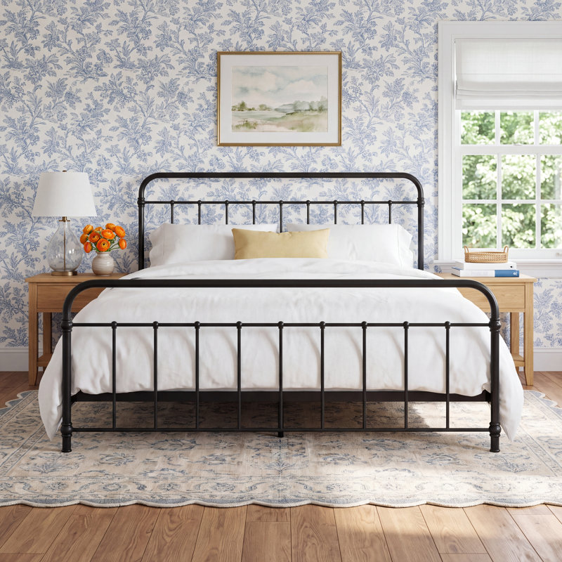 Niles Metal Bed, King, Black