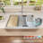 Sinber 33" Farmhouse Apron Single Bowl Workstation Kitchen Sink with 304 Stainless Steel