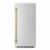 ZLINE Autograph 15 inch Touchstone Clear Cube Ice Maker w/ Polished Gold Handle