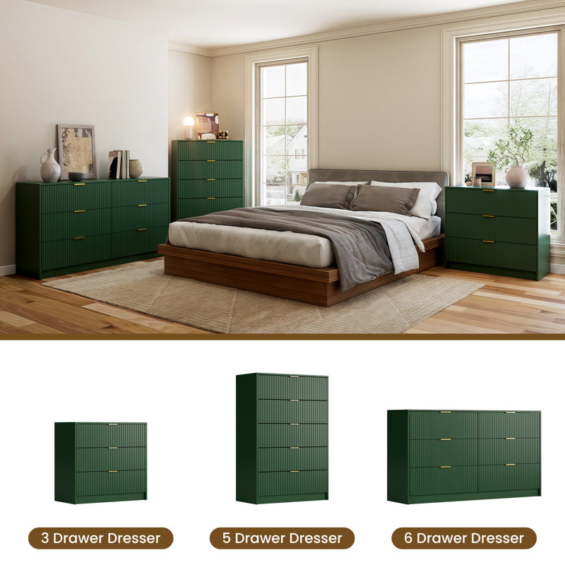 3-Drawer Dresser 31.5" W - Stylish Bedroom Storage