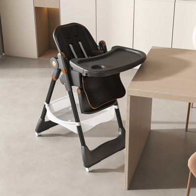 Adjustable Baby High Chair 0-6 Years – Portable Infant Feeding Seat with Safety Belt, Silent Lockable Wheels & Easy-Clean Design for Home, Dining, Living Room, Bedroom