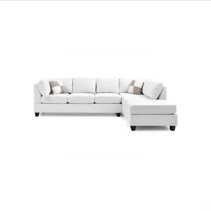 Sectional (Without Ottoman), WHITE