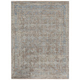 Oriental Area Rug in Gray