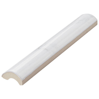 Carrelage en céramique blanc / gris 6 po x 1,25 po Classico Carrara