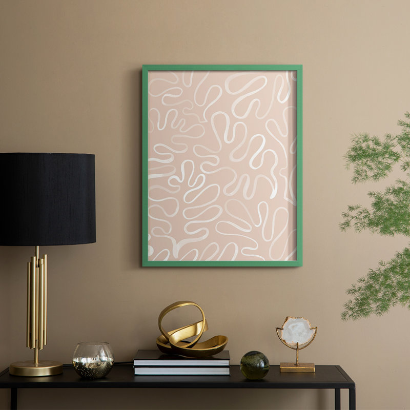Matisse pièces III, reproduction encadrée - bois massif, H 15 po x l 12 po, Vert