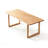 Burlywood Rectangular Solid Wood Dining Table-1948478998