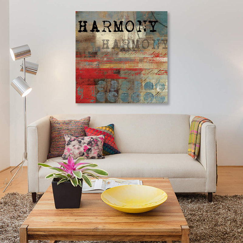« harmonie », impression sur toile, H 12 po x l 12 po x P 1,5 po, Pas de tapis, Toile tendue