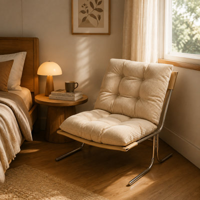 Chaise d'appoint moderne 28,44 po pour petits espaces