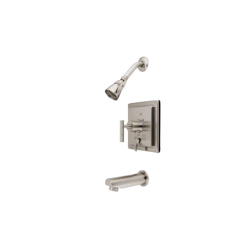 Sydney Diverter Tub and Shower Faucet Trim, Brushed Nickel