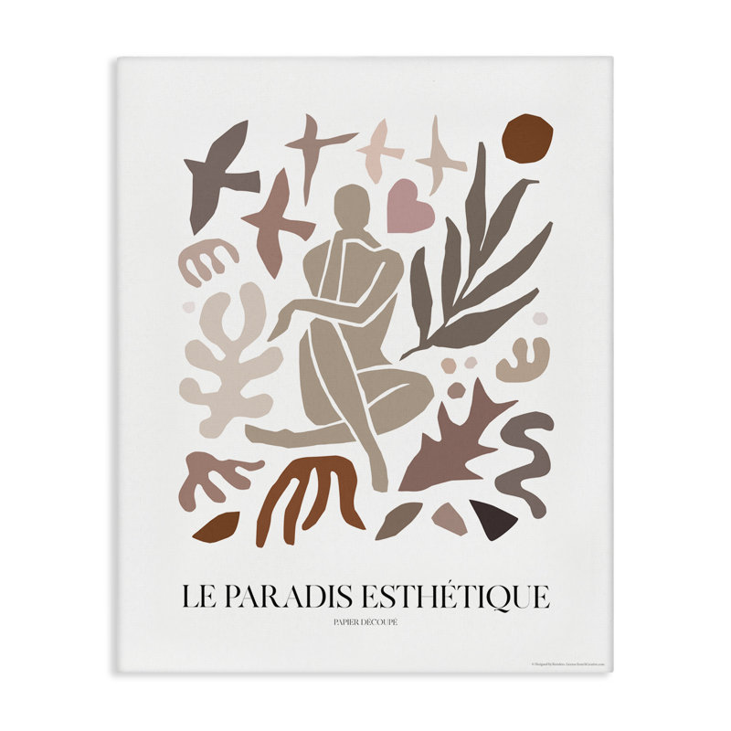 Art figuratif "figure avec formes abstraites" par Reinders, H 48 po x l 36 po