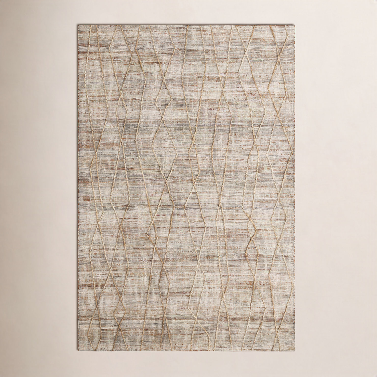 Ada Hand-Woven Abstract Jute Wool Rug, Rectangle 9' x 12'