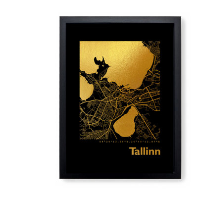 Tallinn Map - Single Picture Frame Print
