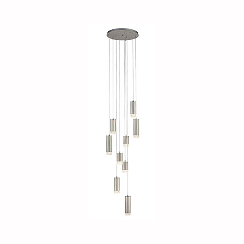 Beldin 9 - Light Cluster Pendant, Satin Nickel
