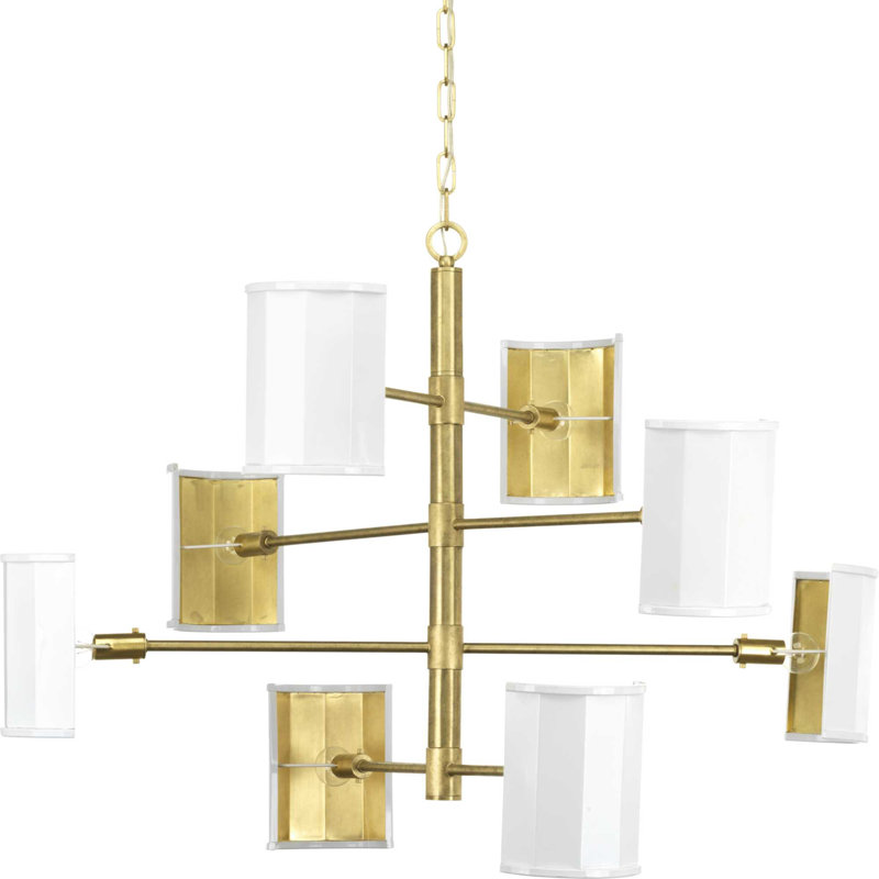 Lustre géométrique unique à 8 lumières Wandermere