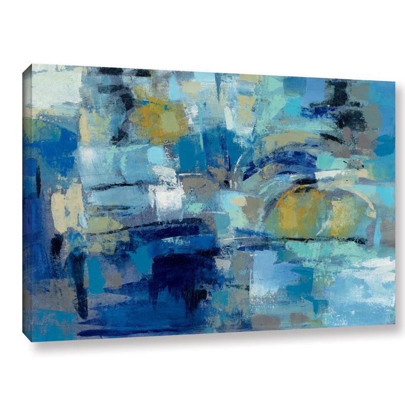 Reproduction d’art sur toile tendue «ultramarine vagues iii, H 8 po x l 12 po x P 2 po