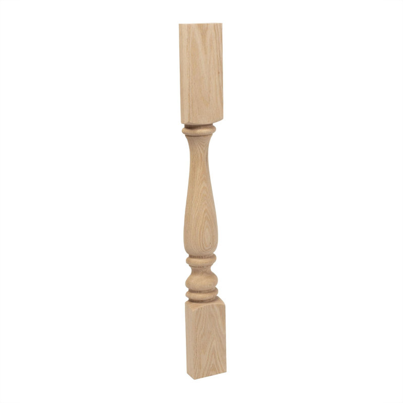 Pieds demi-ronds, H 35,25 po x l 3,75 po x P 3,75 po, Chêne