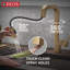 Robinet de cuisine en or brossé avec douchette rétractable Junction, robinet d'évier de cuisine monotrou or brossé moderne, poignée simple, bronze champagne-105075070