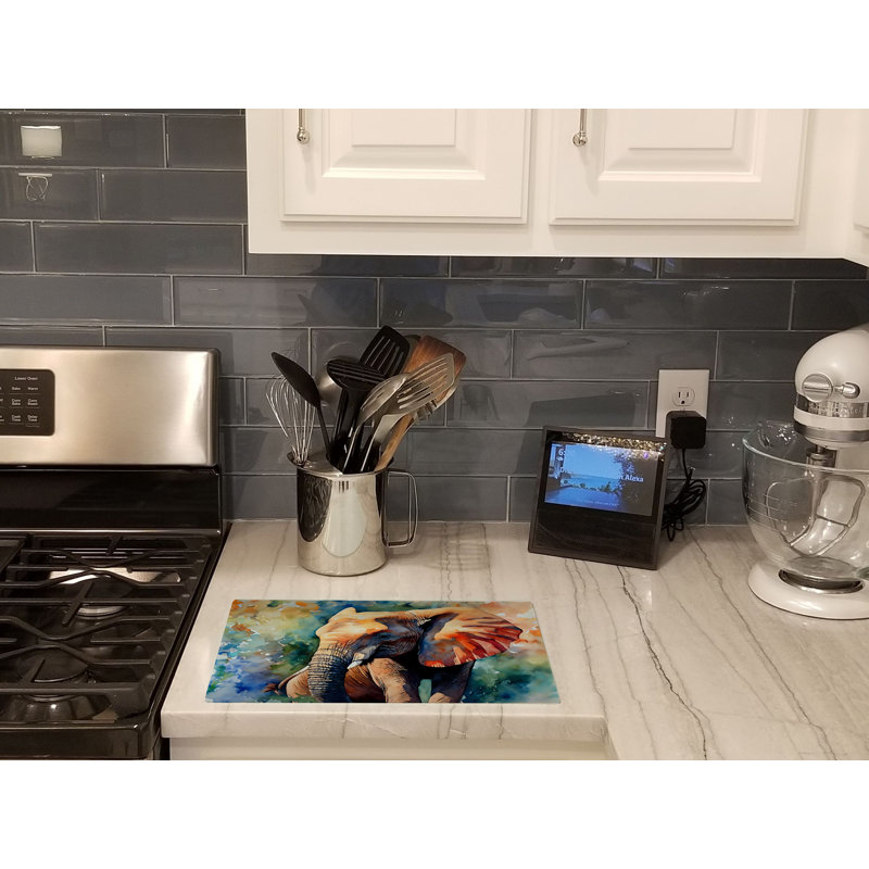 Elephant Glass Cutting Board Large