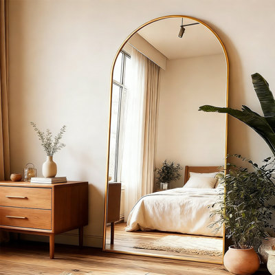 Full Length Arched Floor Mirror，Oversized Full Body Mirror,For Bedroom, Living Room, Dressing Room