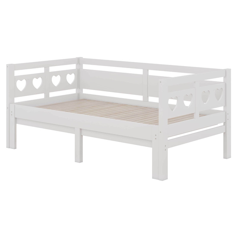 Twin Extending Bed Frame With A Pull Out Trundle, Sofa Bed With Wood Slat Support