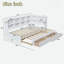 Lit de jour moderne avec 2 tiroirs de rangement, armoires de rangement, lumière DEL et ports USB-1310884194