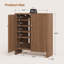 Armoire de rangement à chaussures à 5 niveaux avec portes et tablettes réglables