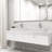 Magnolia Matte Stone White Rectangular Vessel Bathroom Sink with 12'' H Faucet