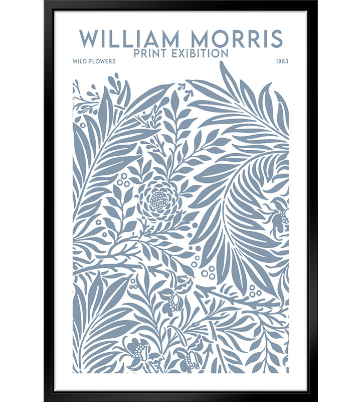 «William Morris Print Exibition White» par Stanley Print House - on, L 22 po x H 28 po
