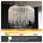 Modern Raindrop Crystal Chandelier - Adjustable LED Pendant Light with Dimmable Color Temperature for Dining Room & Living Room