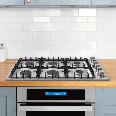 Cosmo 36'' Stainless Steel Gas 6 Italian Burner Cooktop