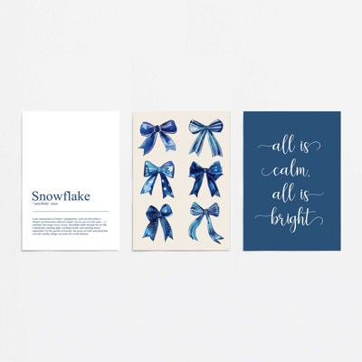 Ribbon Reverie Set of 3 Art Prints
