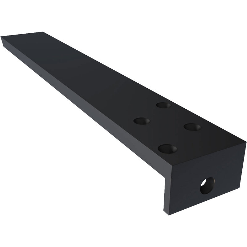 Support flottant dissimulé en acier robuste avec bride, H 16 po x l 1,5 po x P 2,5 po