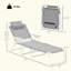 Chaise de bronzage d'extérieur, chaise longue pliante-731729327
