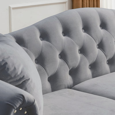 Velver Sofa Tufted Couch