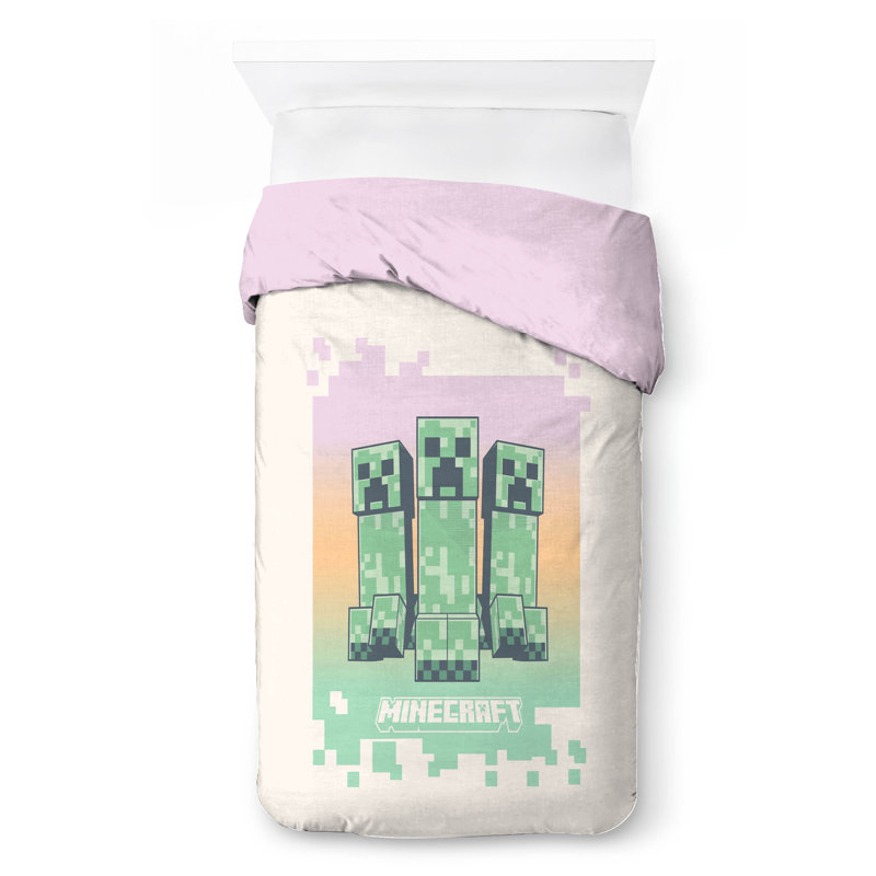Minecraft Desert Creeper 100% Cotton Single Duvet Cover Set