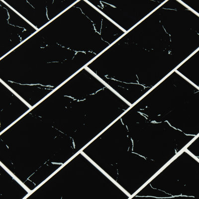 Kurova Subway 3 in. x 6 in. Glossy Glass Wall Tile