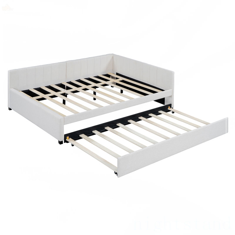 Ixia Size Upholstered Daybed, Beige