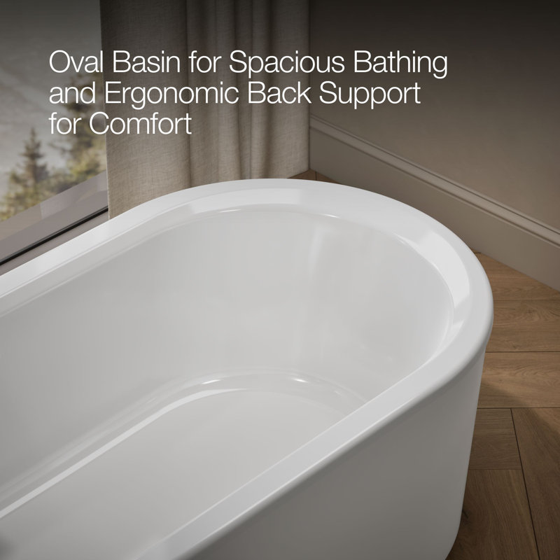 Volute 70-7/8 In. X 30-3/8 In. Freestanding Bath With Shroud