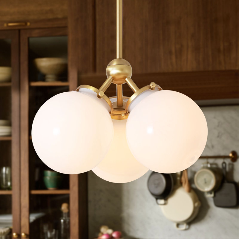 Lumora 3-Light Dimmable Glass Globe Pendant