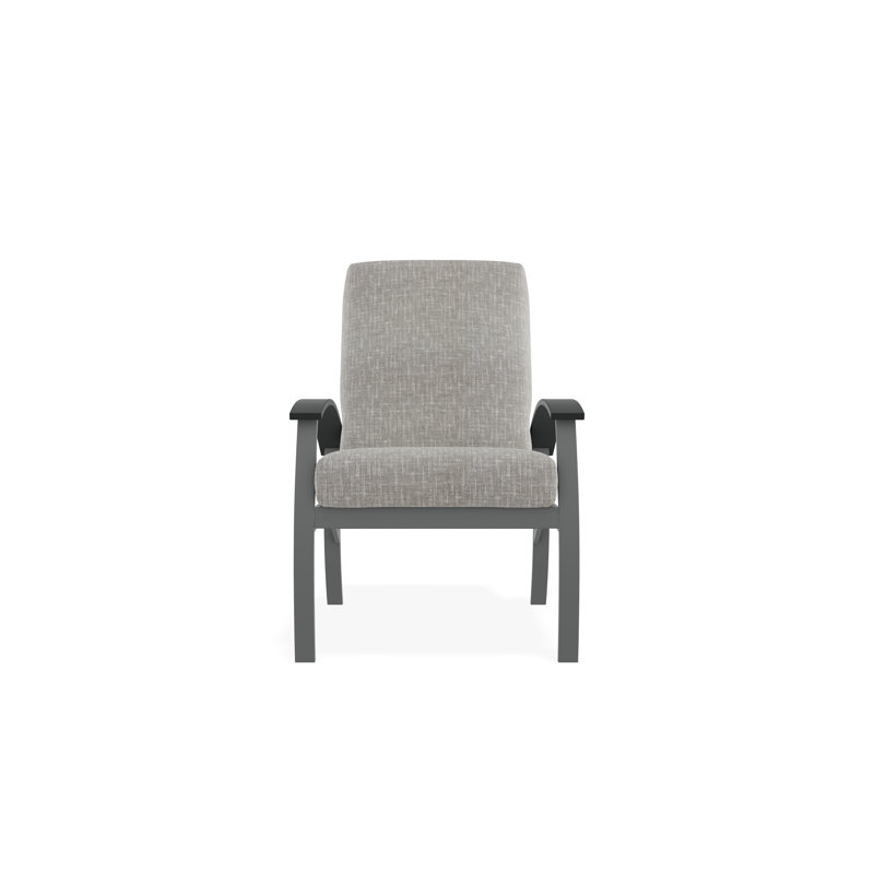 Belle Isle Cushion Deep Seating Arm Chair, Hither Pewter, Graphite