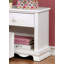Table de chevet contemporaine blanche