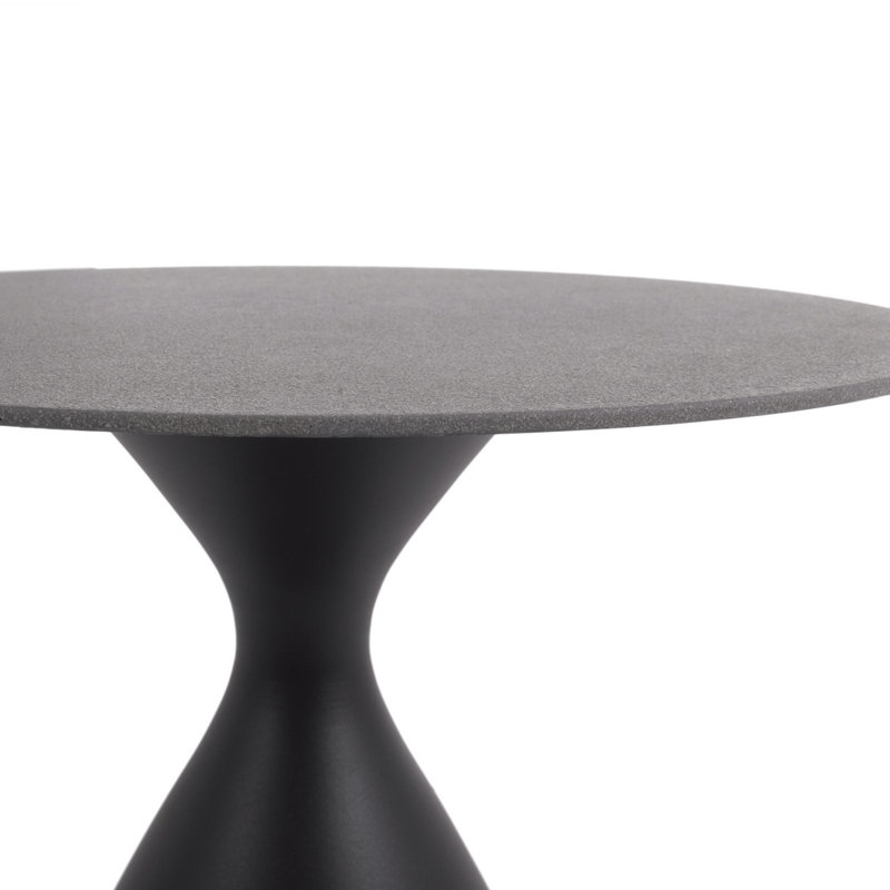 Tudor Round Metal Outdoor Dining Table , 80cm cm W 80cm cm D, Graphite