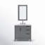 Meuble-lavabo de comptoir en marbre blanc 36 po Elizabeth avec robinet et miroir Elizabeth-33758852-33758853
