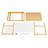 2 Tier Rattan Simple Side Table Coffee Table With Wheels