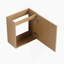 Meuble-lavabo mural 18,5 po avec lavabo en résine, porte simple à fermeture douce, panneau de fibres à densité moyenne, bois naturel (KD-Packing)-730183191