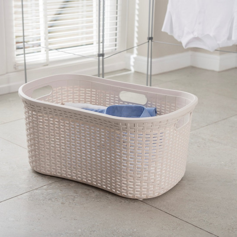 Plastic Laundry Basket with Handles