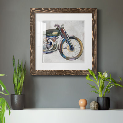 Moto Moto II - reproduction encadrée de qualité supérieure - prête à être accrochée
