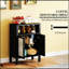 Armoire à café de style nordique avec tablettes réglables et portes en rotin pour un rangement et une présentation polyvalents-1747778043