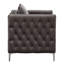 Fauteuil d'appoint avec accoudoirs gris foncé Gwenne