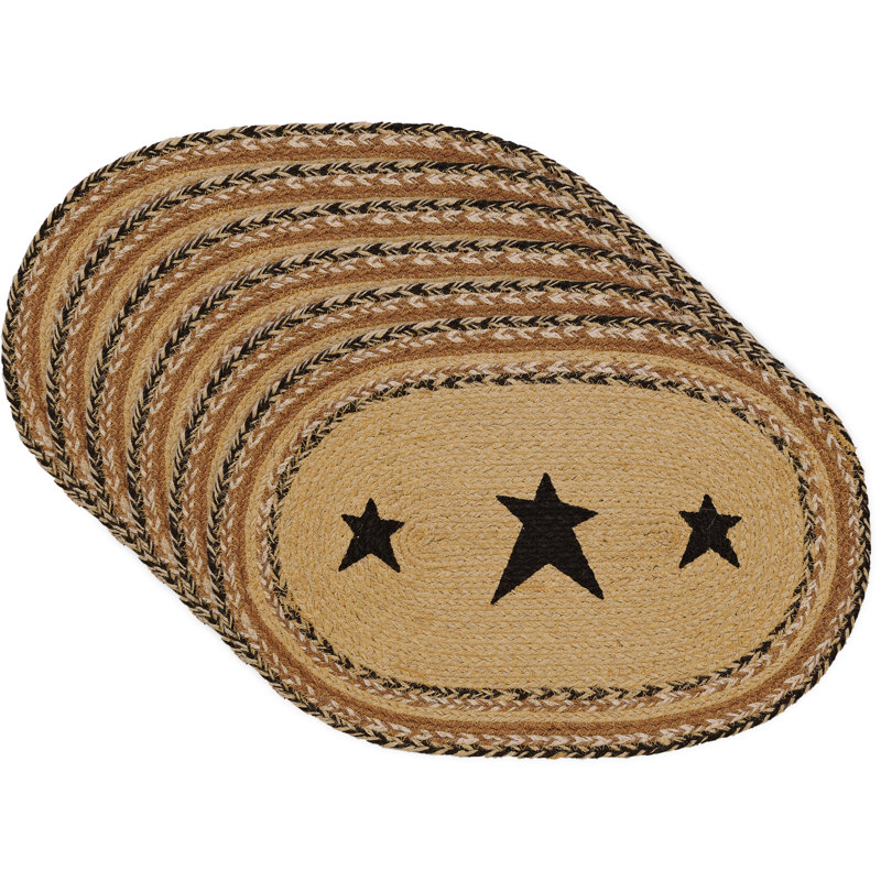 Kettle Grove Cotton, Jute Geometric Oval Placemat